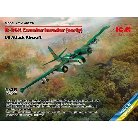 ICM 48278 - 1/48 B-26K Counter Invader (early) US Attack Aircraft, scale model