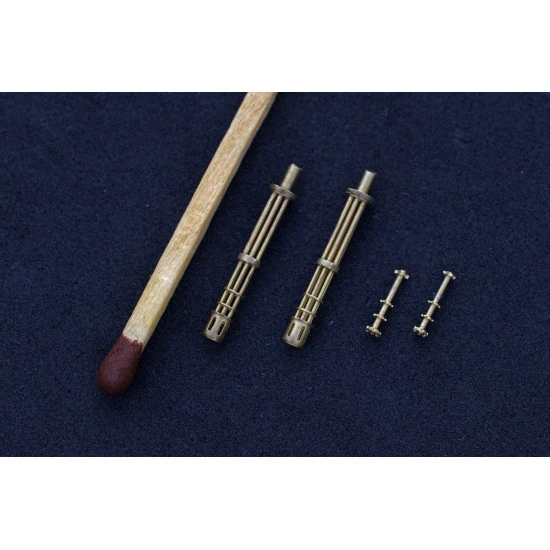 Mini World 4840a 1/48 M134 Minigun (early with flash suppressor) barrels (2 p.)