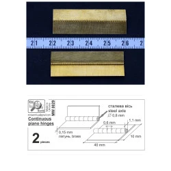 Mini World MW0029 - 1/32, 1/48, 1/72 Continuous piano hinges ( 2 pieces ) new