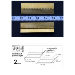 Mini World MW0030 - 1/32, 1/48, 1/72 Continuous piano hinges ( 2 pieces ) new