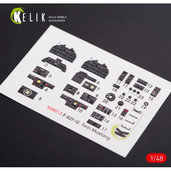 Us Stock Kelik K48013 - 1/48 Scale F-82 Twin Mustang Interior 3d Decals For Modelsvit Kit