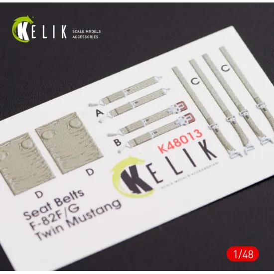 Us Stock Kelik K48013 - 1/48 Scale F-82 Twin Mustang Interior 3d Decals For Modelsvit Kit