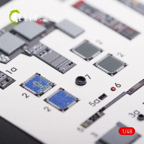 Kelik K48021 - 1/48 AH-64D Apache longbow interior 3D decals for Hasegawa