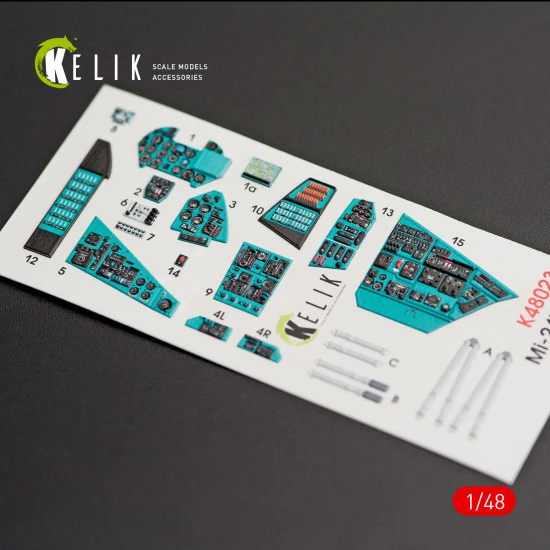 Kelik K48023 - 1/48 MI-24V interior 3D decals for scale model kit