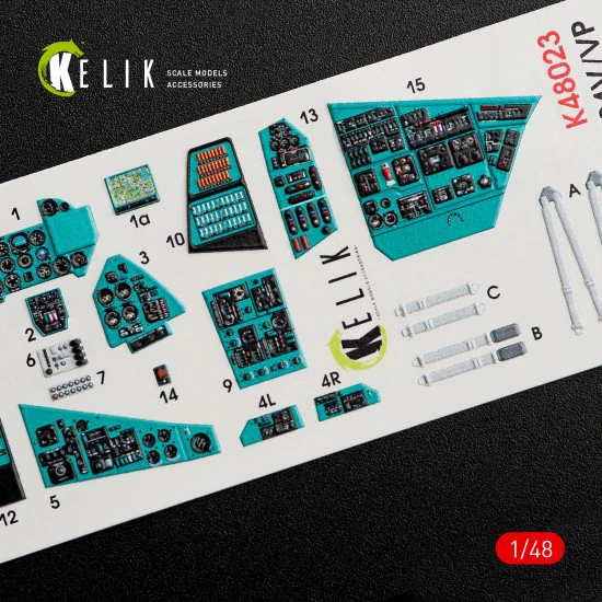 Kelik K48023 - 1/48 MI-24V interior 3D decals for scale model kit