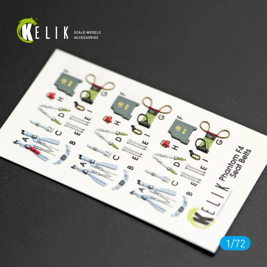 Kelik K72006 - 1/72 F-4J Phantom II interior 3D decals for FineMolds kit Kelik K72006 - 1/72 F-4J Phantom II interior 3D decals for FineMolds kit