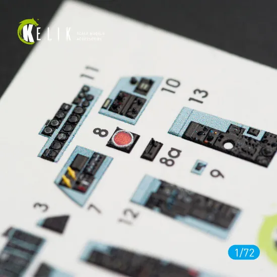 Kelik K72007 - 1/72 F-4C Phantom II interior 3D decals for FineMolds kit