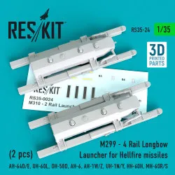 Reskit RS35-0024 - 1/35 M310 - 2 Rail Launcher for Hellfire missiles (2 pcs)