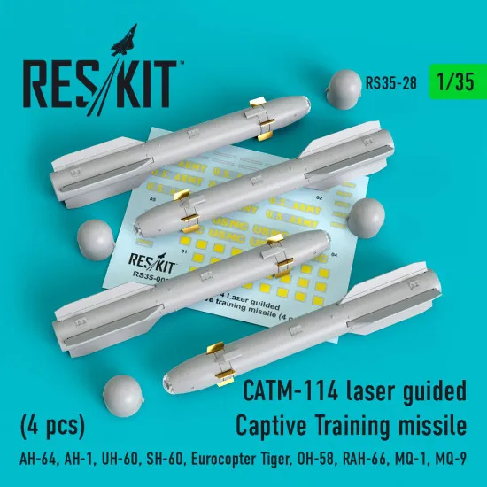 Reskit RS35-0028 - 1/35 CATM-114 laser guided Captive Training missiles (4 pcs)