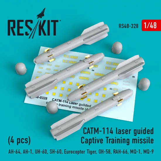 Reskit RS48-0328 - 1/48 CATM-114 laser guided Captive Training missiles (4 pcs)