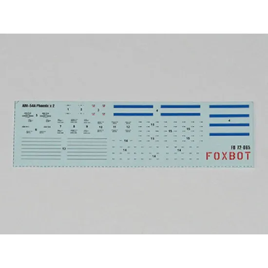Foxbot 72-065 - 1/72 Missile AIM-54A Phoenix Stencils, scale model kit