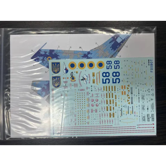 Foxbot 48-085T 1/48 Sukhoi Su-27P Part 2 Ukranian Air Forces, digital camouflage