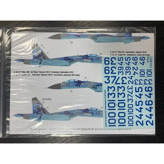 Foxbot 48-085T 1/48 Sukhoi Su-27P Part 2 Ukranian Air Forces, digital camouflage