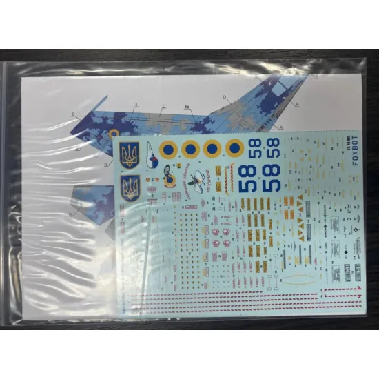 Us Stock Foxbot 48-085t 1/48 Sukhoi Su-27p Part 2 Ukranian Air Forces, Digital Camouflage