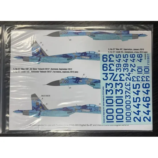 Us Stock Foxbot 48-085t 1/48 Sukhoi Su-27p Part 2 Ukranian Air Forces, Digital Camouflage