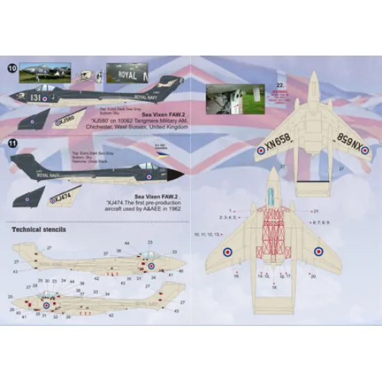 Print Scale 72-050 - 1/72 Decal for De Havilland Sea Vixen (Aircraft wet decal)