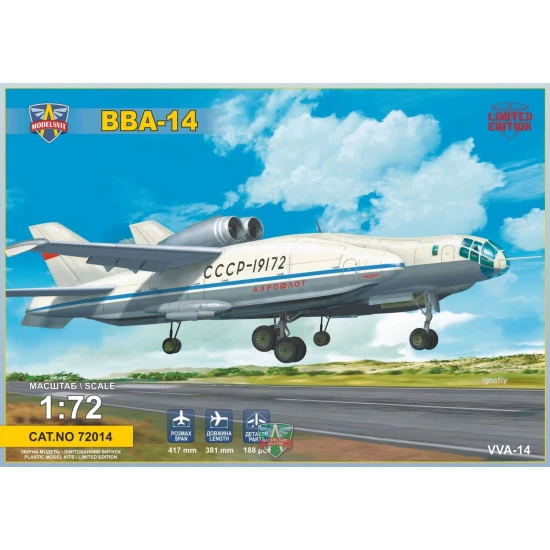 ModelSvit 72014 - 1/72 VVA-14 experimental amphibious aircraft, scale model kit