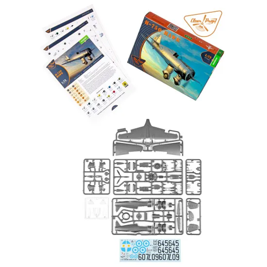 Clear Prop CP72021 - 1/72 H-75O Hawk, STARTER KIT, scale model kit