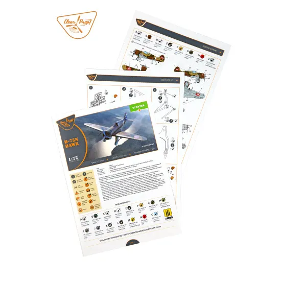 Clear Prop CP72022 - 1/72 H-75N Hawk, STARTER KIT, scale model kit