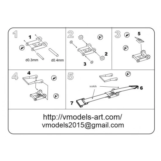 Vmodels 35074 - 1/35 - Ratchet Mechanism With Automatic Adjustment 35074