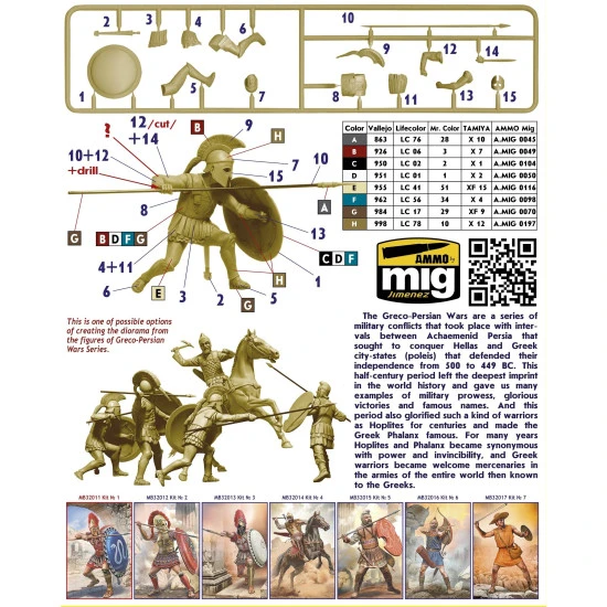 Master Box 32011 - 1/32 Greco-Persian Wars Series. Hoplite. Kit No. 1, scale model kit