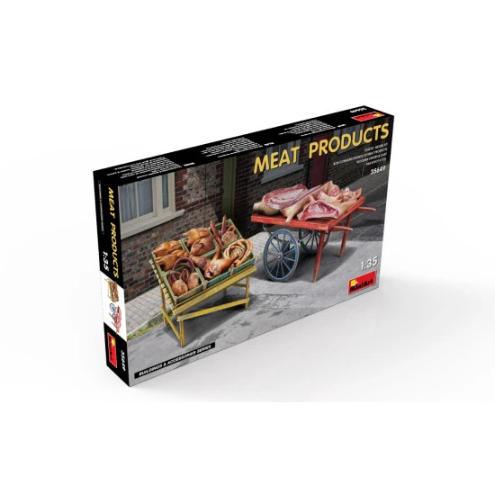 Miniart 35649 - 1/35 MEAT PRODUCTS scale model kit. Box size 260x162x35
