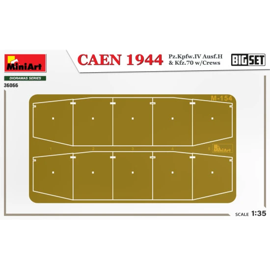 Miniart 36066 - 1/35 CAEN 1944 Pz.Kpfw.IV Ausf.H & Kfz.70 w/CREWS. BIG SET