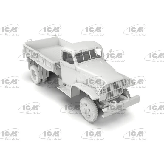 ICM 35598 - 1/35 G7107 Truck USA, scale plastic model kit (size: 77x164 mm)