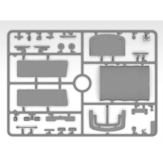 ICM 35598 - 1/35 G7107 Truck USA, scale plastic model kit (size: 77x164 mm)