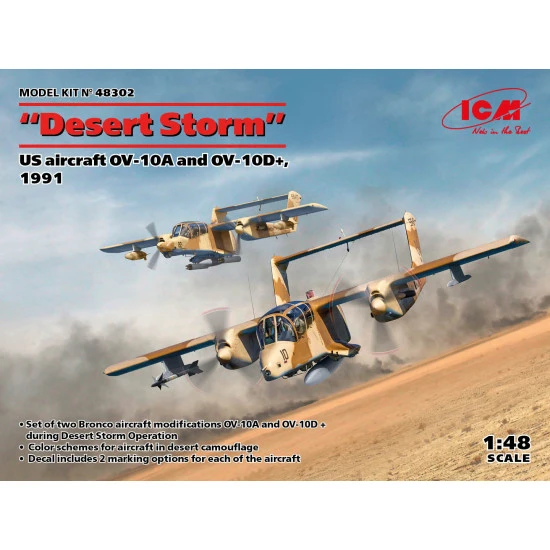 ICM 48302 - 1/48 Desert Storm. US aircraft OV-10A and OV-10D+, 1991, scale model