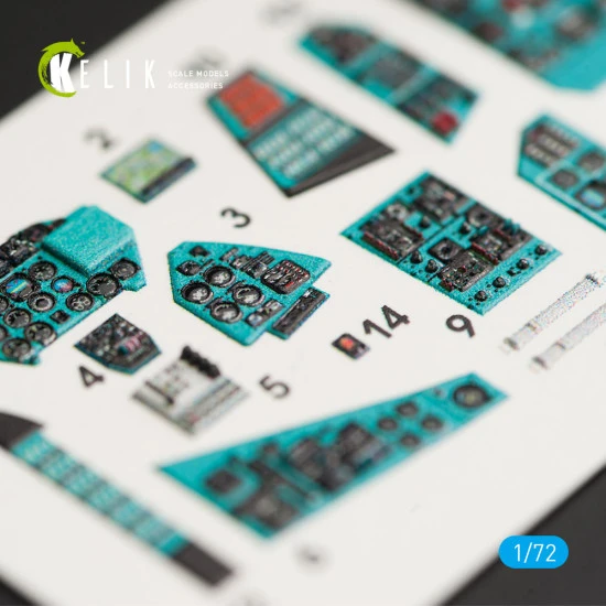 Kelik K72009 - 1/72 MI-24P interior 3D decals for Zvezda scale model kit
