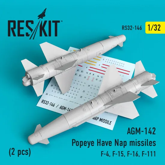 Reskit RS32-0146 - 1/32 AGM-142 Popeye Have Nap missiles (2 pcs) (F-4, F-15, F-16, F-111)