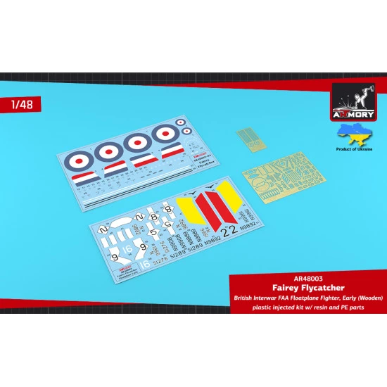 Armory AR-48003 - 1/48 Fairey Flycatcher British Interwar FAA Floatplane Fighter Armory AR-48003 - 1/48 Fairey Flycatcher British Interwar FAA Floatplane Fighter