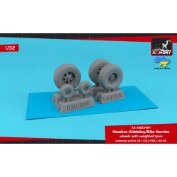 Armory AR-AW32404 1/32 H.S.Harrier GR.1/GR.3/FRS.1/AV-8A wheels w/weighted tyres