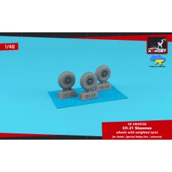 Armory AR-AW48358 - 1/48 CH-21 Shawnee wheels w/ weighted tyres scale model kit