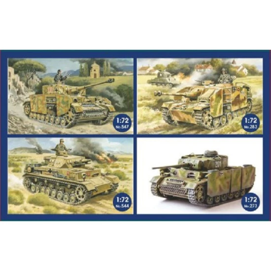 Unimodel 546 - 1/72 Tank Panzer IV Ausf G, scale plastic model kit