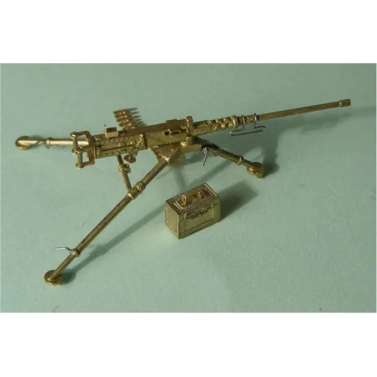 Browning, M2 Cal .50 Heavy Barrel, Flexible Mount Tripod machine gun Brass 1/72 Mini World 7217