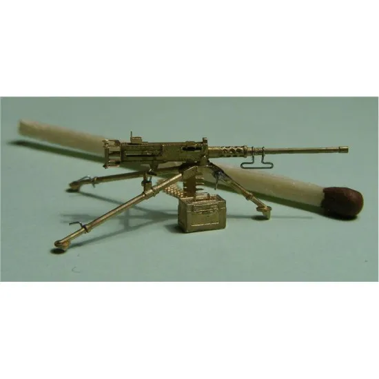 Browning, M2 Cal .50 Heavy Barrel, Flexible Mount Tripod machine gun Brass 1/72 Mini World 7217