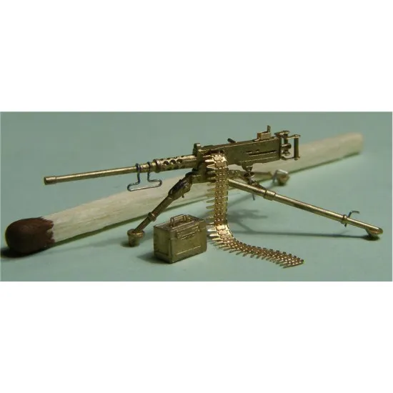 Browning, M2 Cal .50 Heavy Barrel, Flexible Mount Tripod machine gun Brass 1/72 Mini World 7217