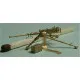 Browning, M2 Cal .50 Heavy Barrel, Flexible Mount Tripod machine gun Brass 1/72 Mini World 7217