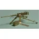 Browning, M2 Cal .50 Heavy Barrel, Flexible Mount Tripod machine gun Brass 1/72 Mini World 7217