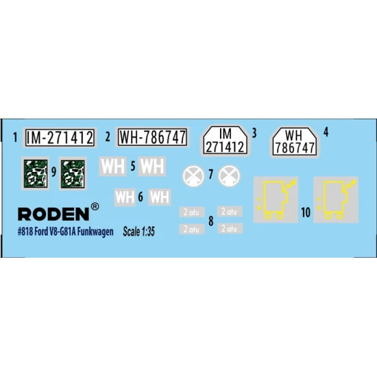 Roden 818 - 1/35 - Ford V8-G81A Funkwagen, scale plastic model kit
