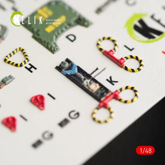 Kelik K48027 - 1/48 F-4B interior 3D decals for Tamiya scale model kit