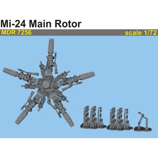 Metallic Details MDR7256 - 1/72 Mi-24. Main rotor, scale model, 3D-printed parts