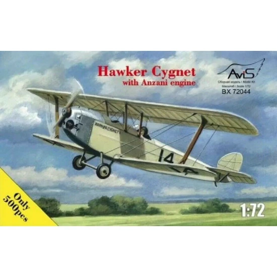 AVIS 72044 - 1/72 Hawker Cygnet with Anzani engine, scale plastic model kit