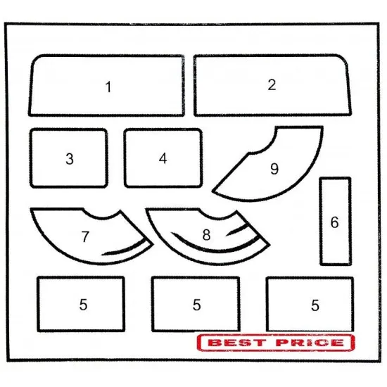 Dan Models 35804A - 1/35 Painting Masks Reeal View Mirror For Hummer, Zvezda Kit