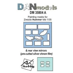 Dan Models 35804A - 1/35 Painting Masks Reeal View Mirror For Hummer, Zvezda Kit