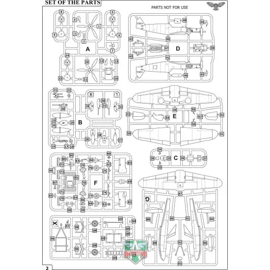 Sova Model 72039 - 1/72 Messerschmitt Bf.109 W-2 (+ beach trolley), scale model kit