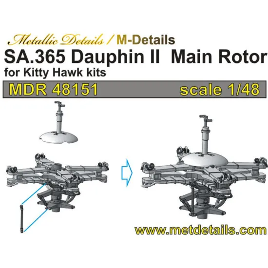 Metallic Details MDR48151 - 1/48 SA.365 Dauphin II. Main rotor, scale model