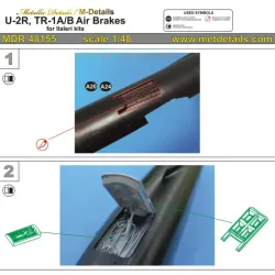 Us Stock Metallic Details Mdr48155 - 1/48 U-2r, Tr-1a/B. Air Brakes Italeri 3d-printed